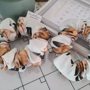 Cotton Scrunchies, Fox design Scrunchies(3pcs/$15)